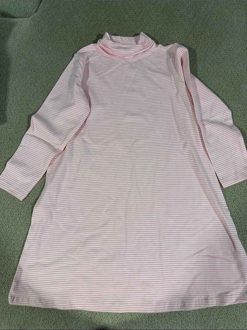 Girls' Long-Sleeve Pink Striped Dress